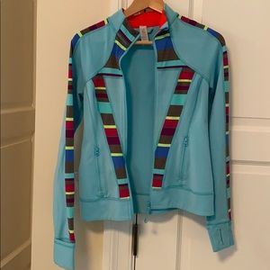 Ivivva light blue “perfect your practice” jacket